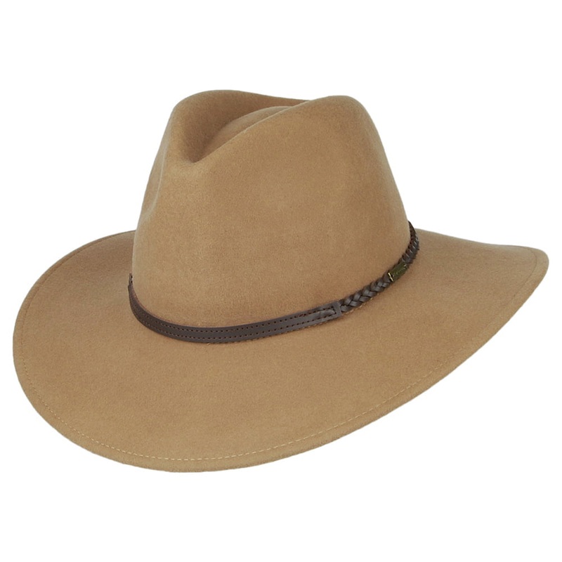 Barbour Hats Tack Wool Felt Fedora Hat – Camel S
