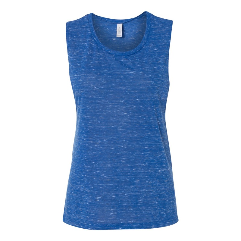 Bella + Canvas 8803 Women’s Flowy Scoop Muscle Tank – True Royal Marble True Royal Marble S