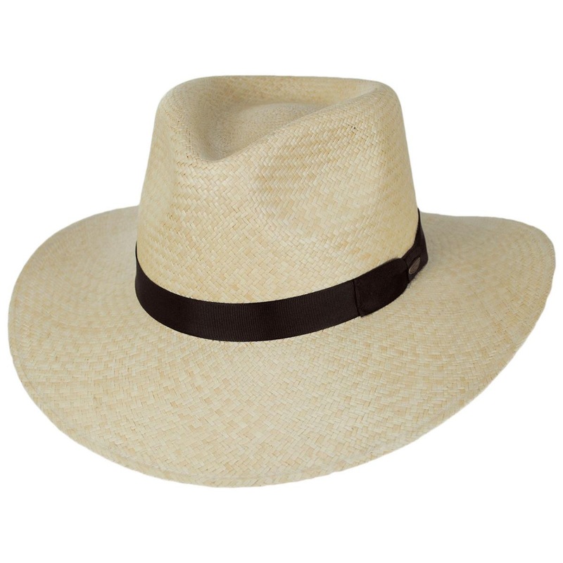 Belloso Panama Straw Outback Hat NATURAL M