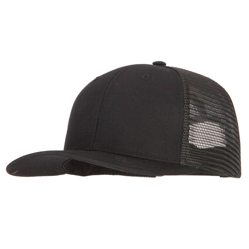 Cotton Deluxe Trucker Ball Cap Black Black One Size