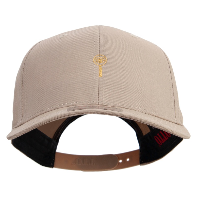 Detective Logo with Eye Embroidered Solid Cotton Twill Pro Style Cap Khaki One Size