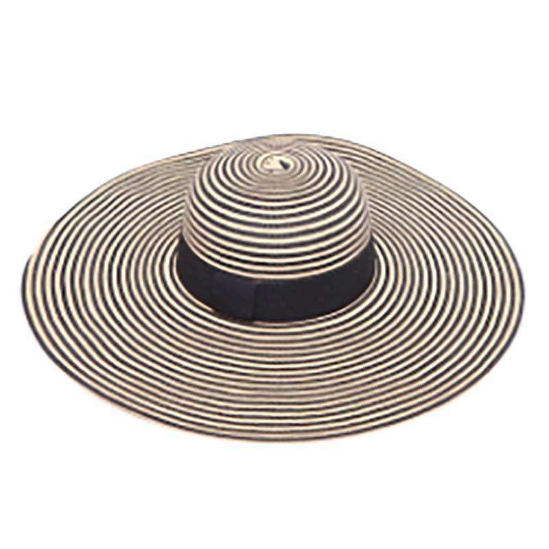 Extra Large Brim Summer Floppy Hat Black / Natural