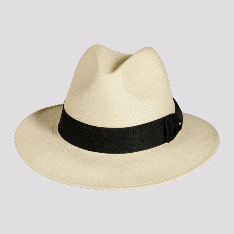Havana | Womens Toyo Straw Fedora Hat with Downturned Brim Ivory SM