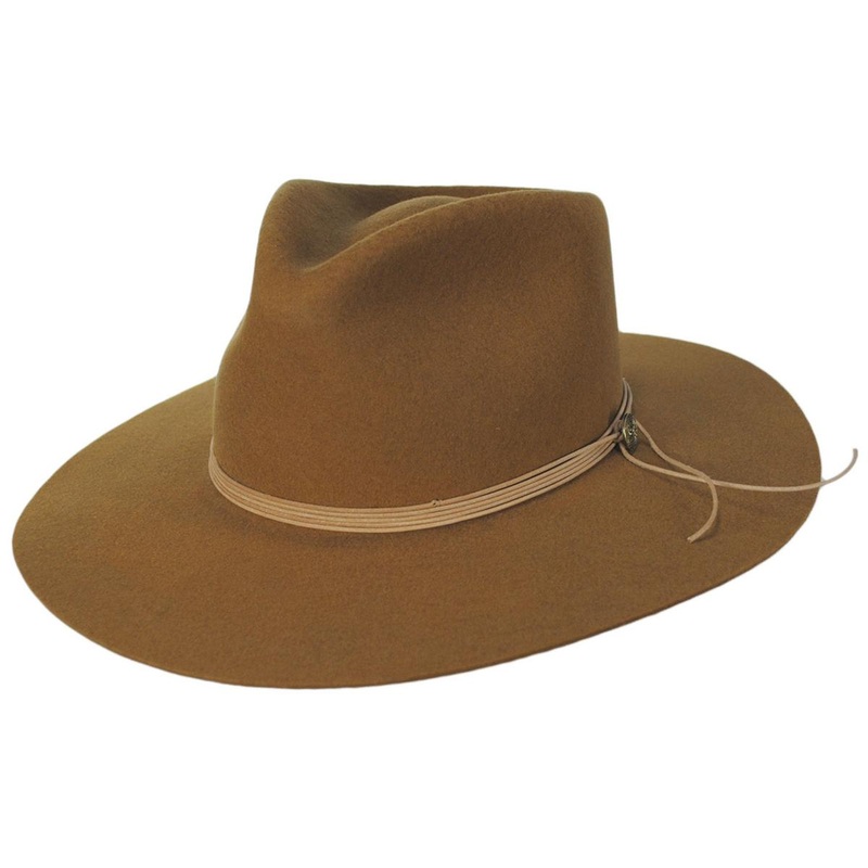 Mind’s Eye Wool Felt Rancher Fedora Hat TOFFEE S