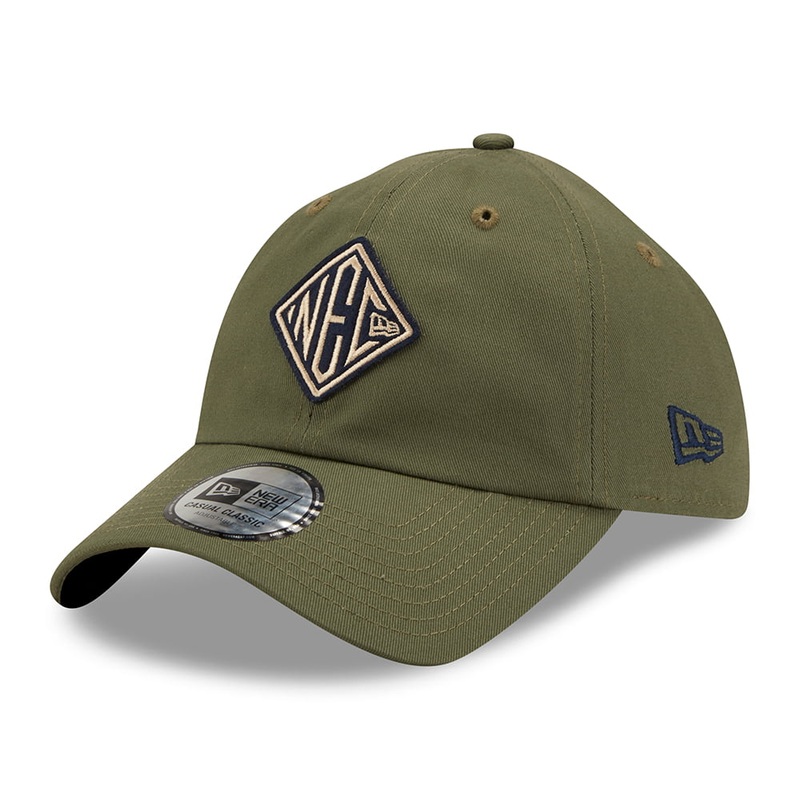 New Era 9TWENTY Cotton Baseball Cap – NEC Felt Patch Casual Classic – Olive Adjustable