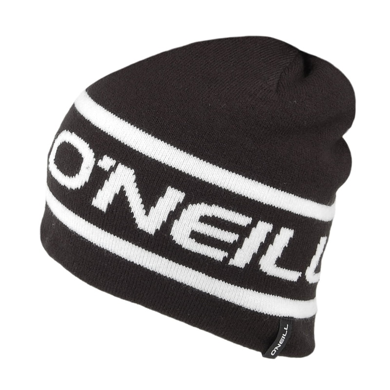 O’Neill Hats Reversible Logo Beanie Hat – Black 1-Size