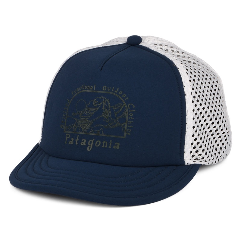 Patagonia Hats Lost And Found Duckbill Shorty Recycled Trucker Cap – Blue-White Adjustable
