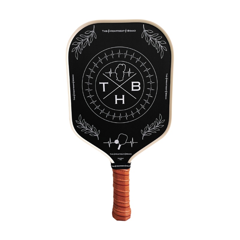 Pickleball Paddle – Heartbeat PRO – Cream / Tan / Black