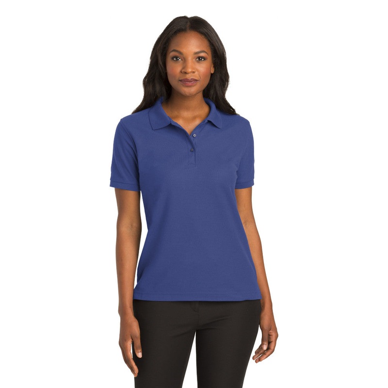 Port Authority L500 Ladies Silk Touch Polo – Mediterranean Blue Mediterranean Blue XS
