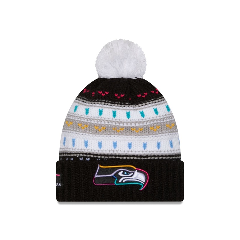 Seattle Seahawks 2025 Crucial Catch Women’s Pom Knit Hat One Size