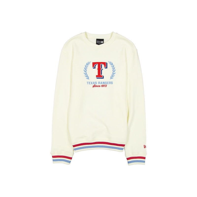Texas Rangers Throwback Chrome White Crewneck S