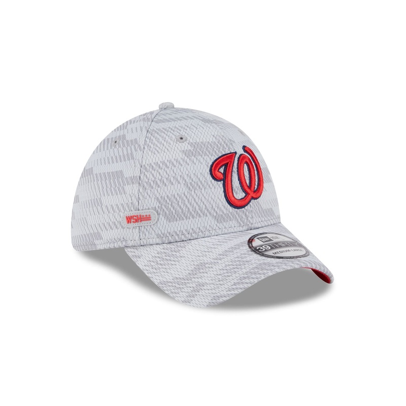 Washington Nationals 2025 Clubhouse Gray 39THIRTY Stretch Fit S/M