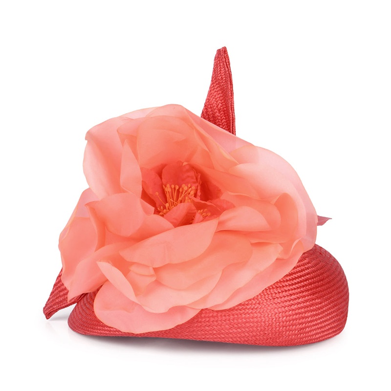 Whiteley Hats Fleur Straw Pillbox Hat – Peach 1-Size