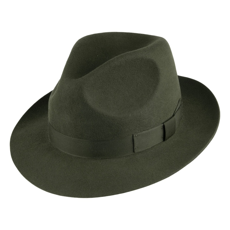 Denton Hats Goodwood Wool Felt Fedora – Sage 55