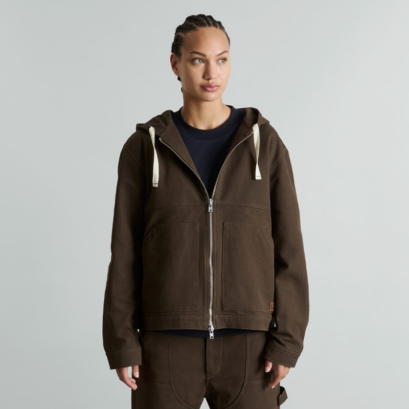 Forge Walnut Hooded Work Jacket S