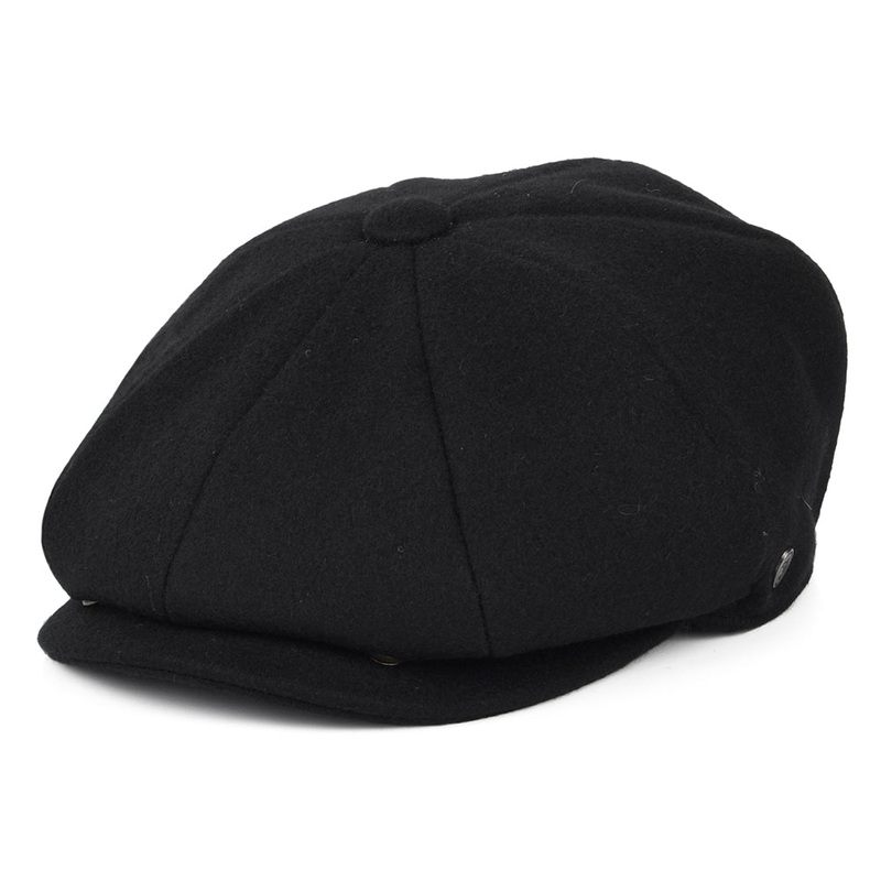 Jaxon & James Melton Wool Newsboy Cap Black Wholesale Pack Prepack