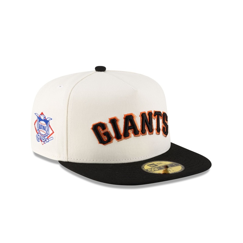 Just Caps League Sidepatch Chrome White San Francisco Giants 59FIFTY A-Frame Fitted Hat 7