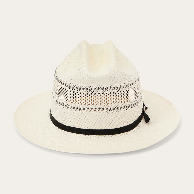 Open Road Straw Hat Natural/Black 6 3/4