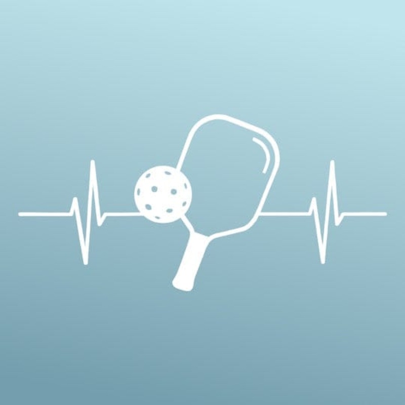 Pickleball – Sticker – Vinyl – White