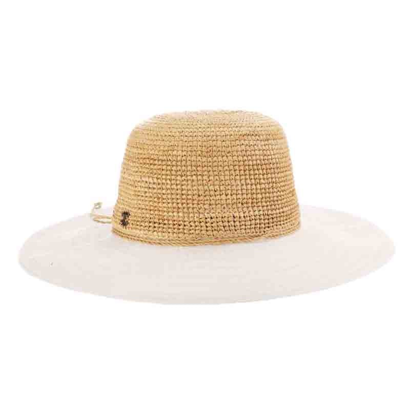Raffia Crown Ribbon Brim Floppy Sun Hat – John Callanan White Medium (57 cm)