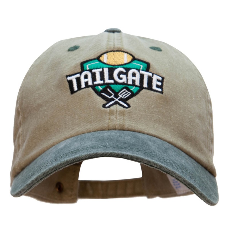 Tailgate Embroidered Pigment Dyed Wash Cap Khaki Green One Size