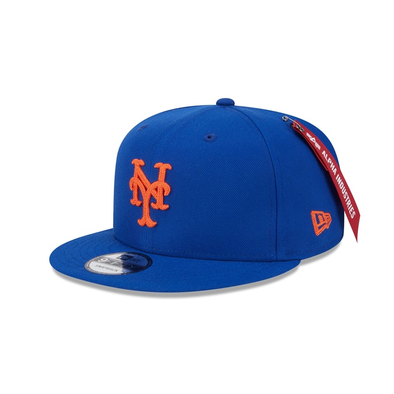 Alpha Industries x New York Mets Blue 9FIFTY Snapback Hat One Size
