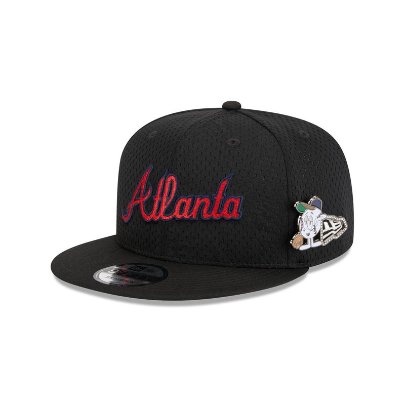 Atlanta Braves Post-Up Pin 9FIFTY Snapback Hat One Size