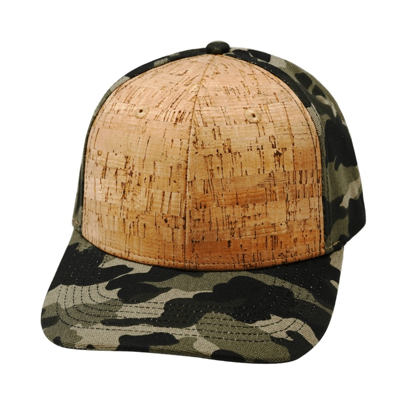 Blank – 6 Panel – Cork – Tan Tree  Camo (Unisex) – Fabric Back