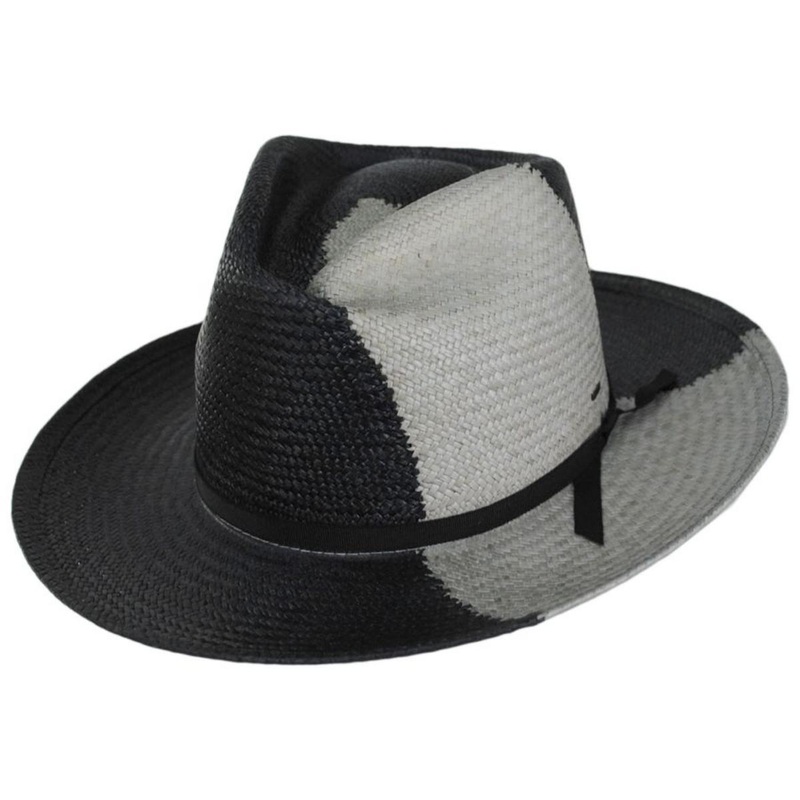 Boreal Panama Straw Fedora Hat BLACK/ASH S