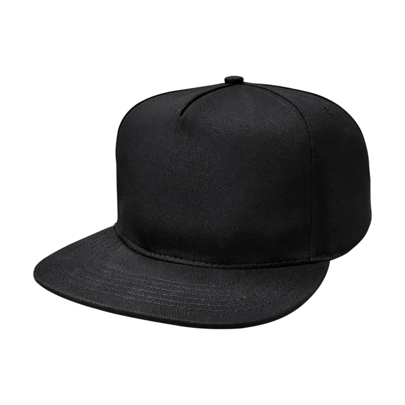 Cali Headwear US01CT 5 Panel Snapback Cap USA Made Black