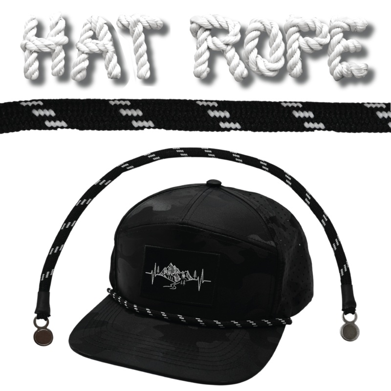 Hat Rope – Black / White – Dash