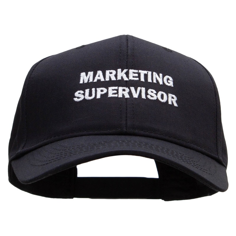 Marketing Supervisor Solid Cotton Twill Low Profile Snap Cap Black One Size