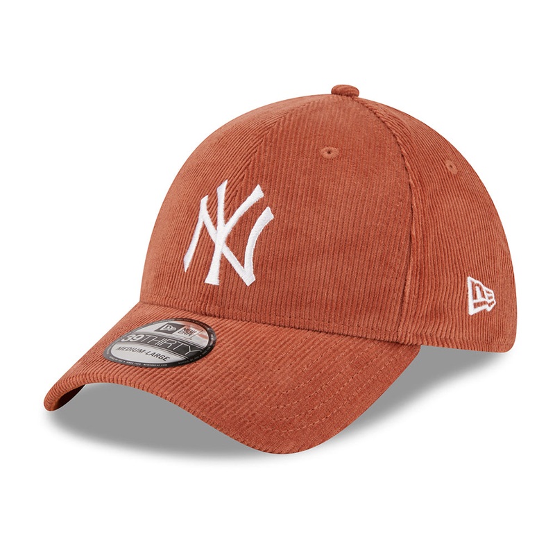 New Era 39THIRTY New York Yankees Baseball Cap – MLB Cord – Rust-White Small/Medium