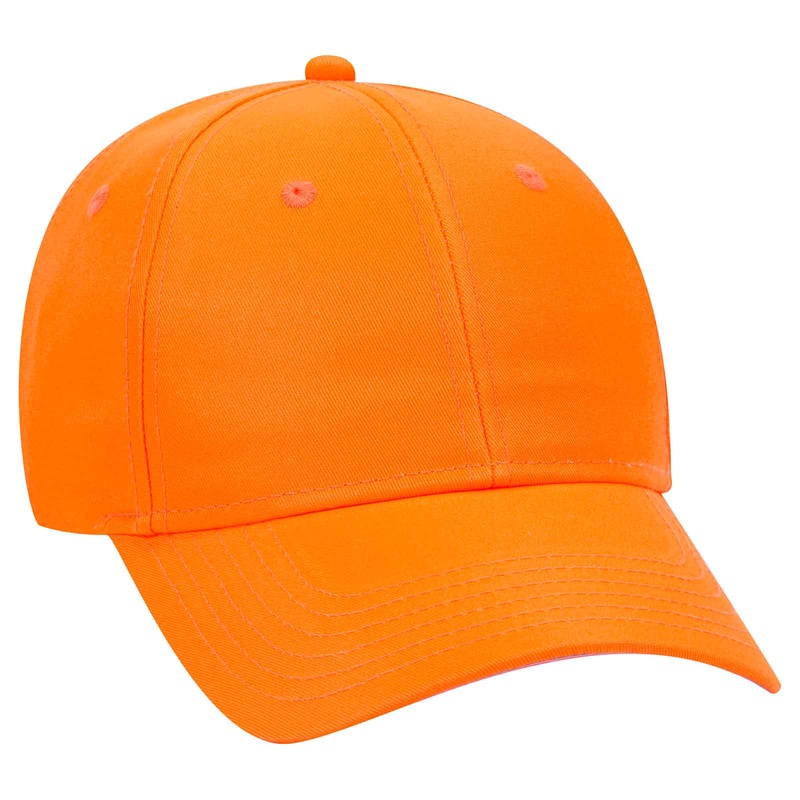 Otto Cap 19-536 – 6 Panel, Low Profile Baseball Cap N. Orange
