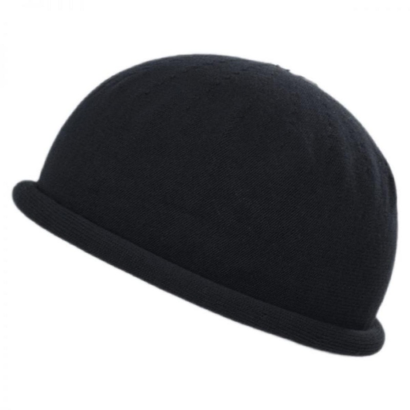 Roller Cotton Beanie Hat BLACK ONE SIZE FITS MOST