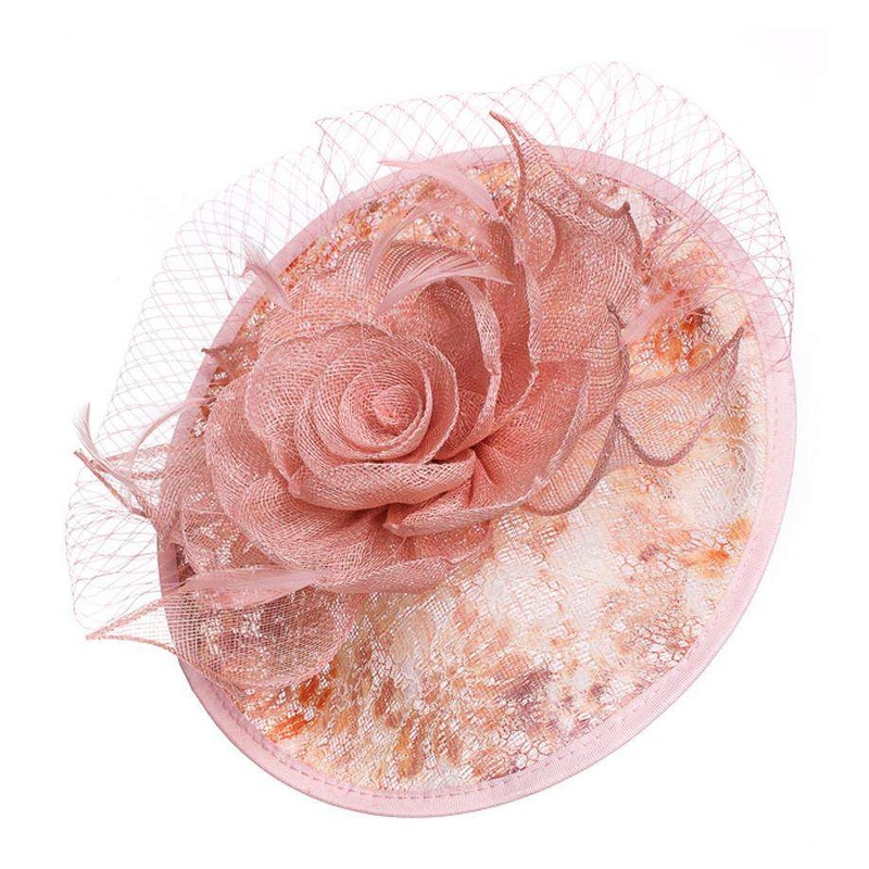 Sinamay Rose Fascinator White