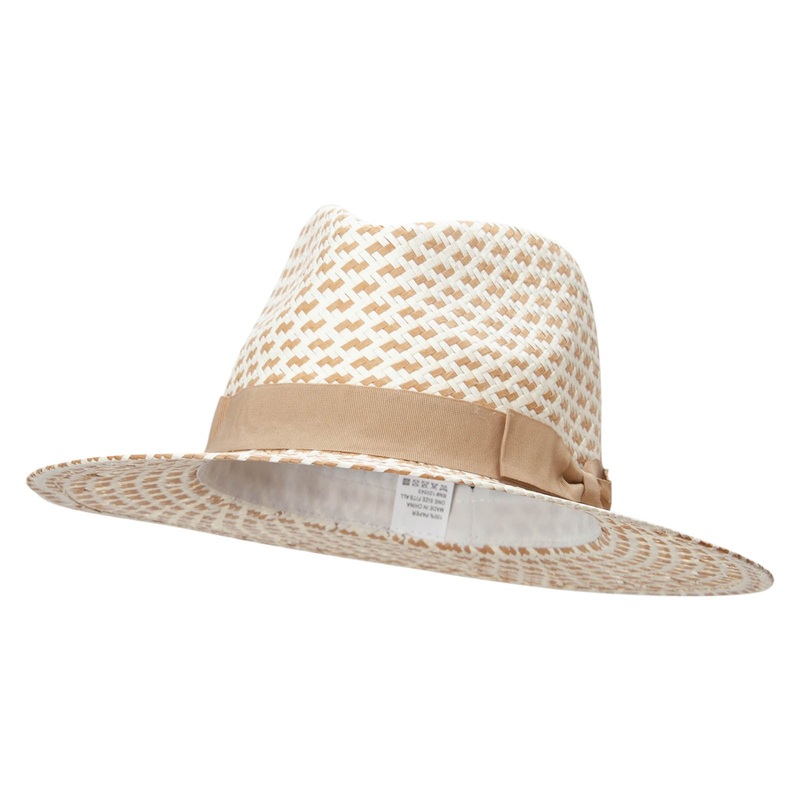 Women’s Paper Brim Fedora Bronze One Size
