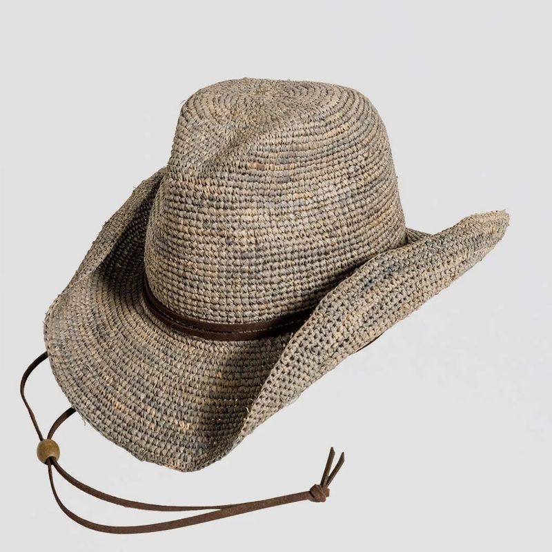 Avalon | Womens Raffia Braid Crocheted Straw Cowgirl Hat Seal OS