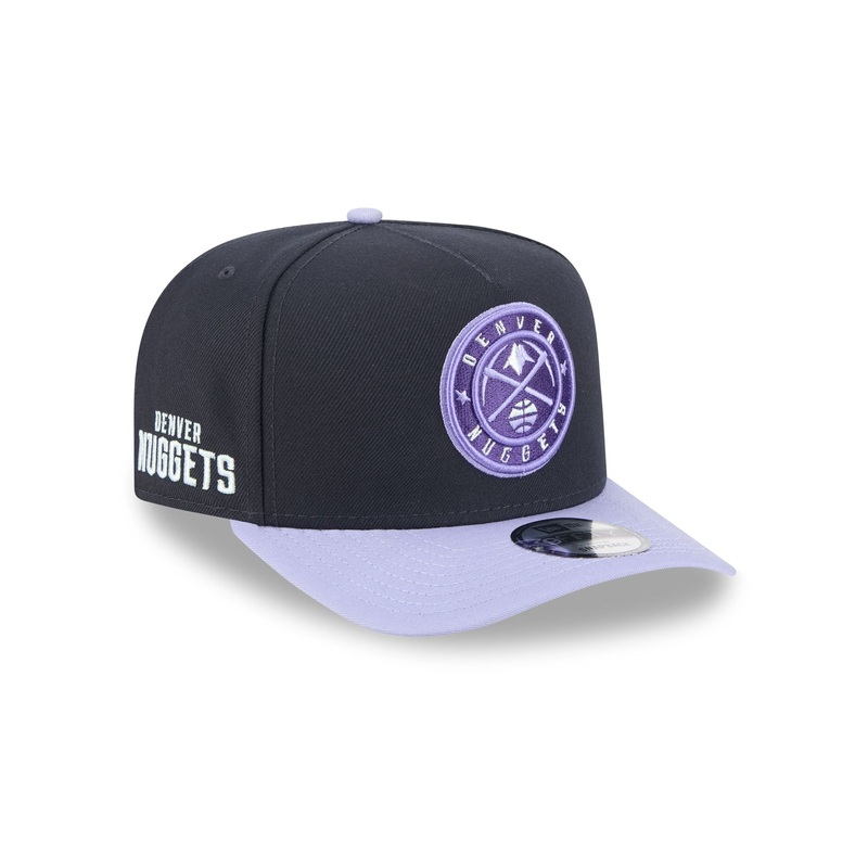 Denver Nuggets Navy Lavender 9FIFTY A-Frame Snapback Hat One Size