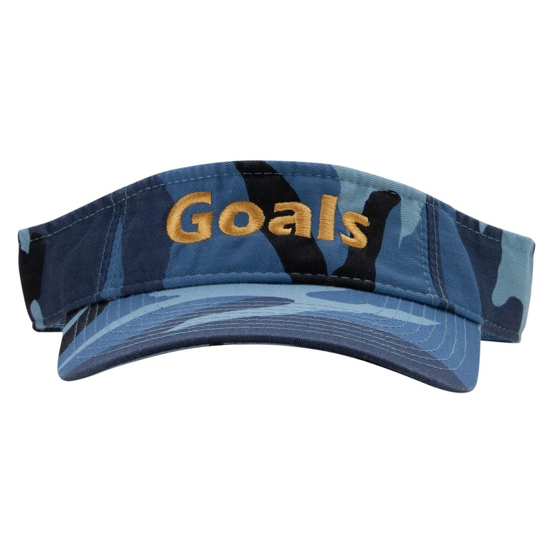 Goals Embroidered Military Visors Sky Blue One Size
