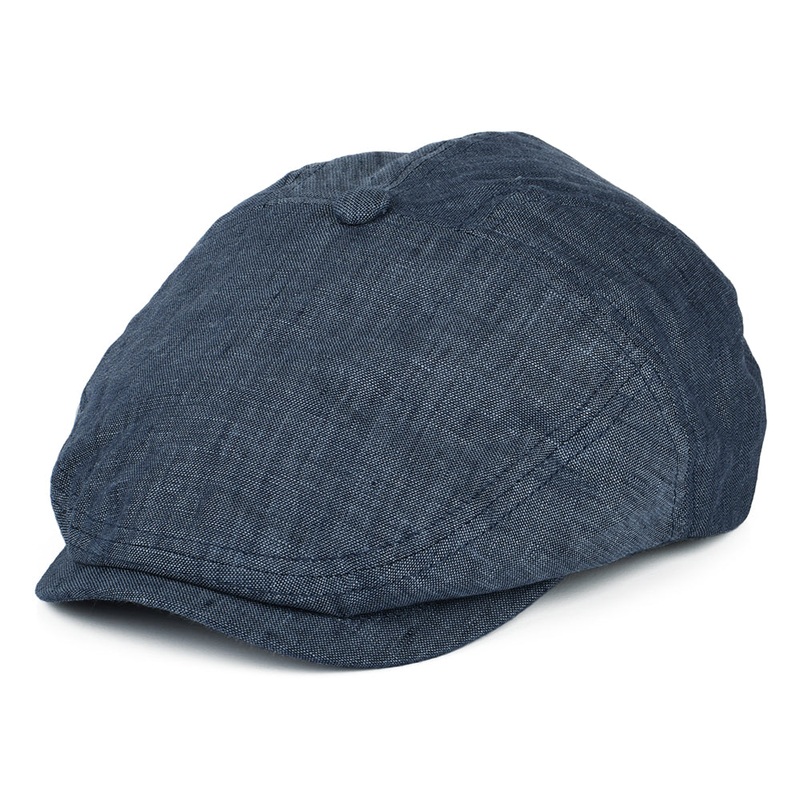 Goorin Bros. Will Kimmel Linen Flat Cap – Navy Blue S