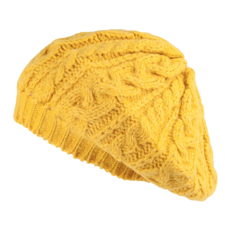 Highland 2000 Alpaca Beret – Yellow 1-Size
