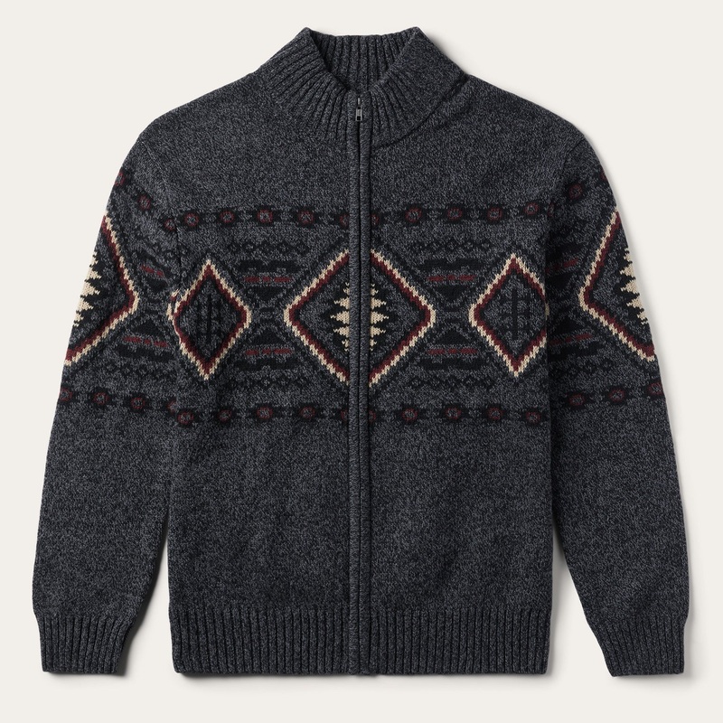 Horizontal Aztec Cardigan Grey S