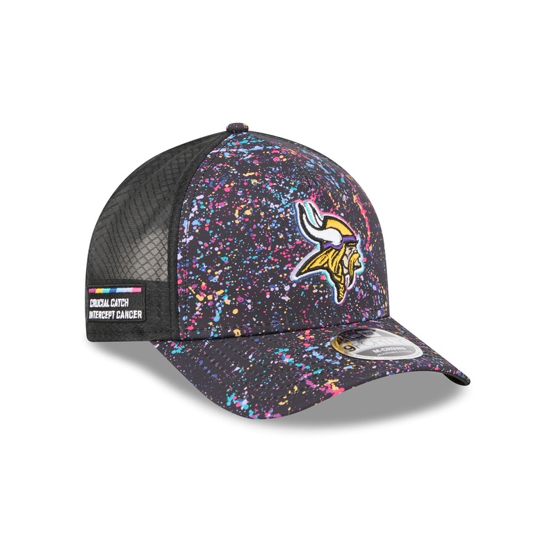 Minnesota Vikings 2025 Crucial Catch 9FORTY M-Crown A-Frame Trucker Hat One Size