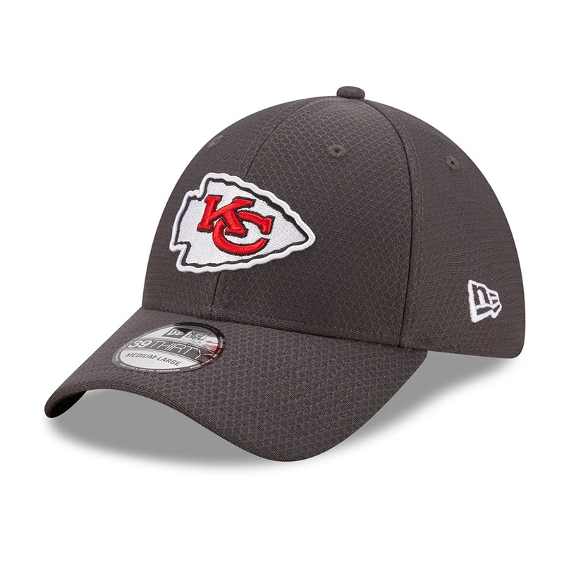 New Era 39THIRTY Kansas City Chiefs Baseball Cap – NFL Hex Tech – Grey Small/Medium