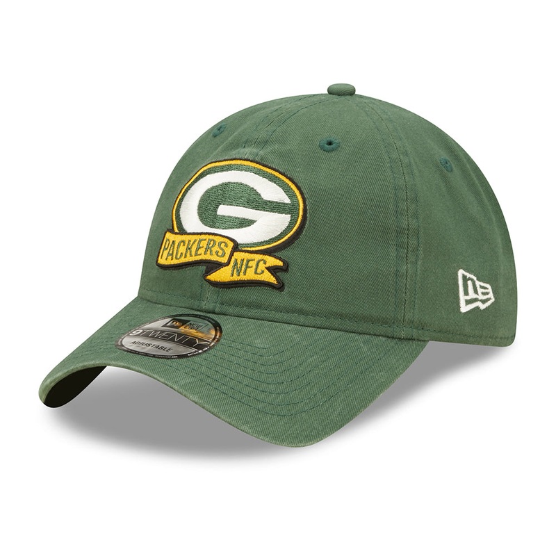 New Era 9TWENTY Green Bay Packers Baseball Cap – NFL Sideline On Field – Green Adjustable