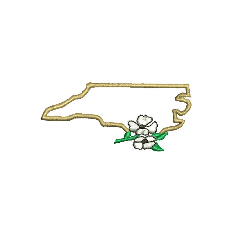North Carolina Dogwood with Map Default Title One Size
