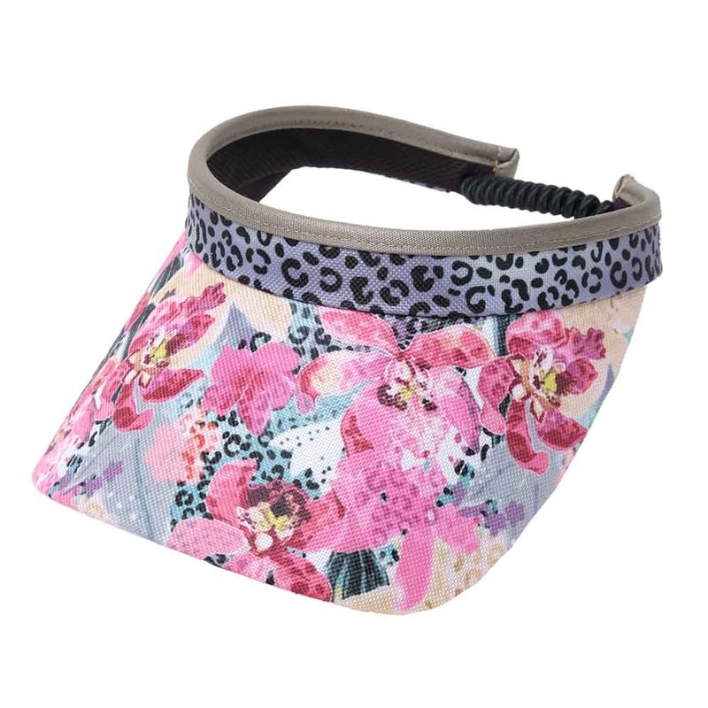 Orchid Cheetah Golf Sun Visor with Coil Lace – GloveIt Pink