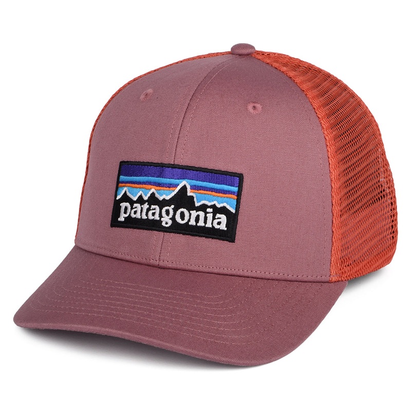Patagonia Hats P-6 Logo Organic Cotton Trucker Cap – Mauve-Coral Adjustable