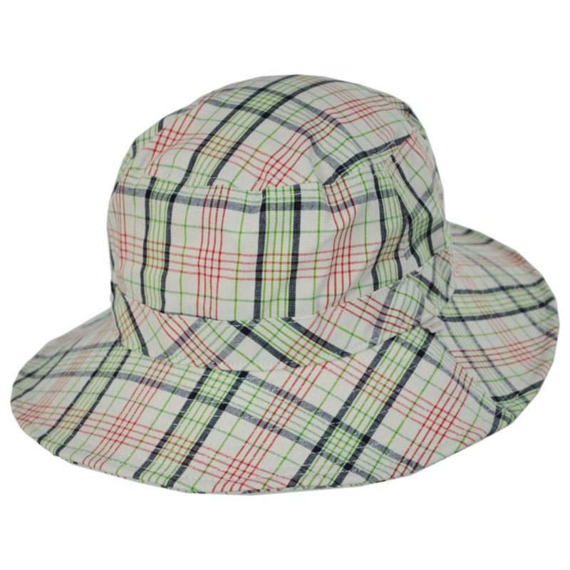 Petra Plaid Cotton Packable Bucket Hat DOVE PLAID XS/S